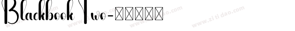 Blackbook Two字体转换